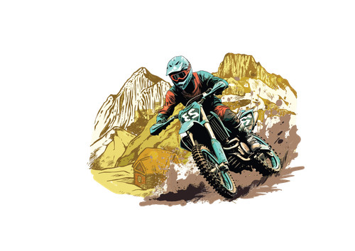 Motocross-Autoaufkleber/Wandta